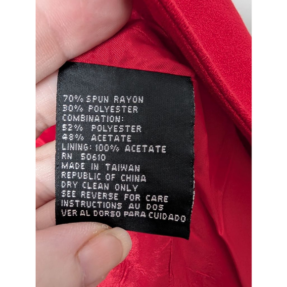 Kasper ASL Red Double-Breasted Blazer with Gold color buttons - Picture 7 of 11